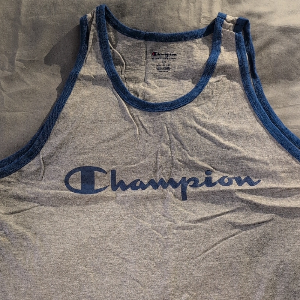 Champion Gray Tank with Blue Trim XXL